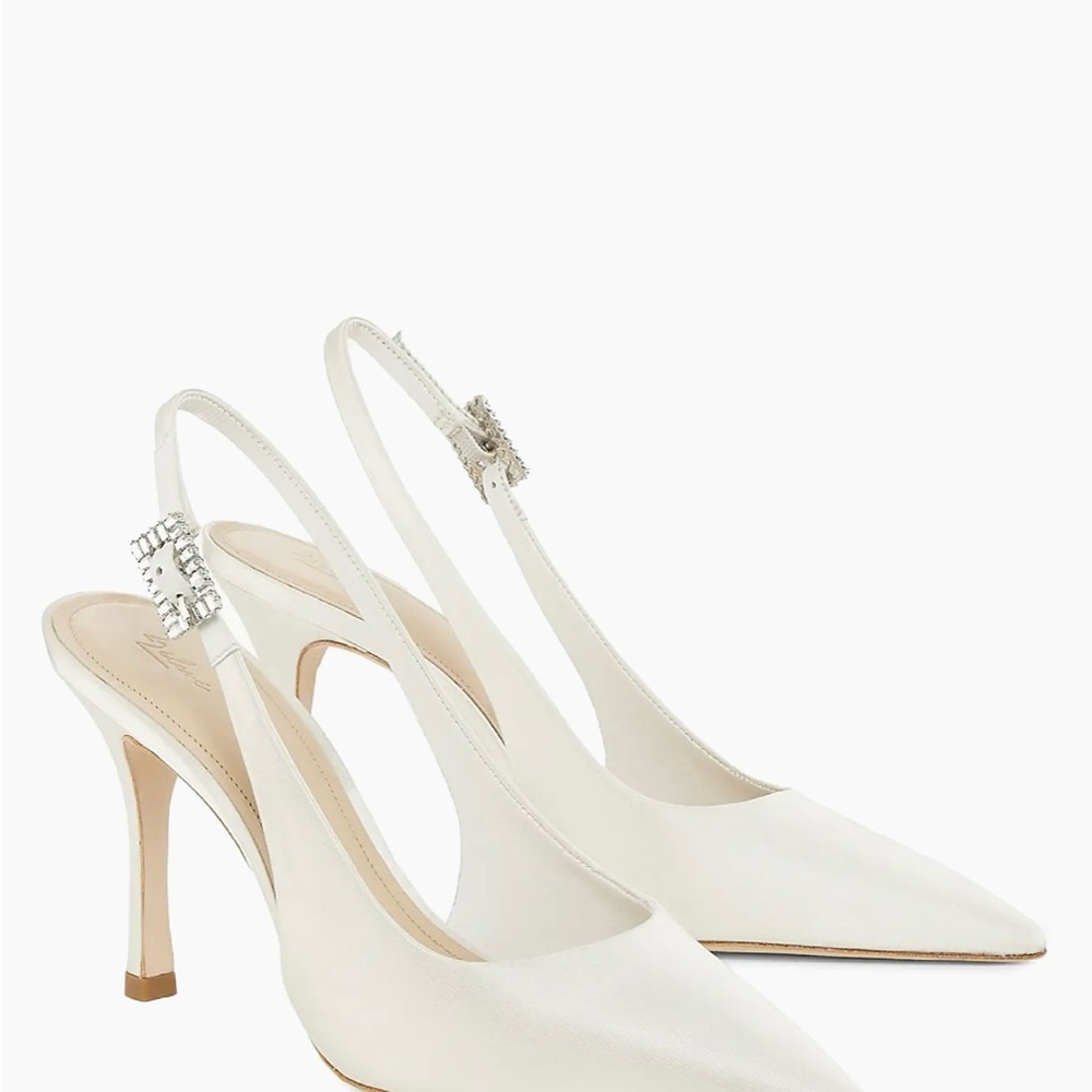 Elegant White Slingback Heels